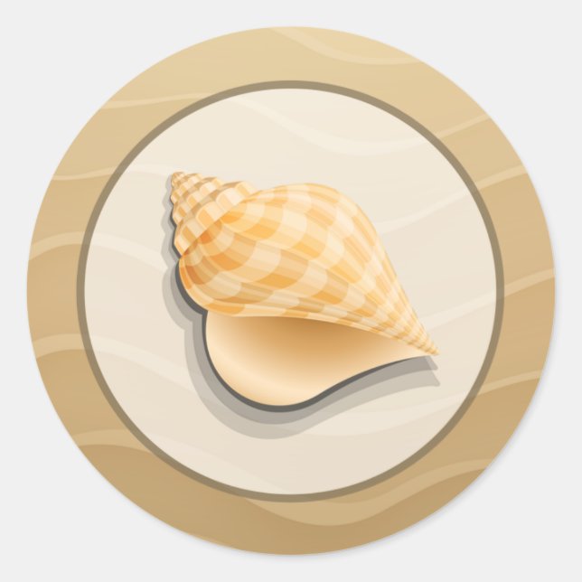 Adesivo 20 - 1,5" Envelope Sticker Seashells no Sandy Beac (Frente)