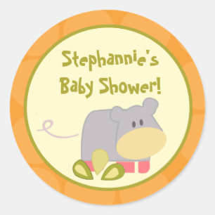 Adesivo 20 - 1,5" Favor dos Stickers Elefante Tropical