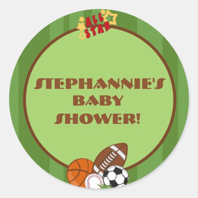 Adesivo 20 - 1,5" Favor Stickers All-Star Verde (Frente)