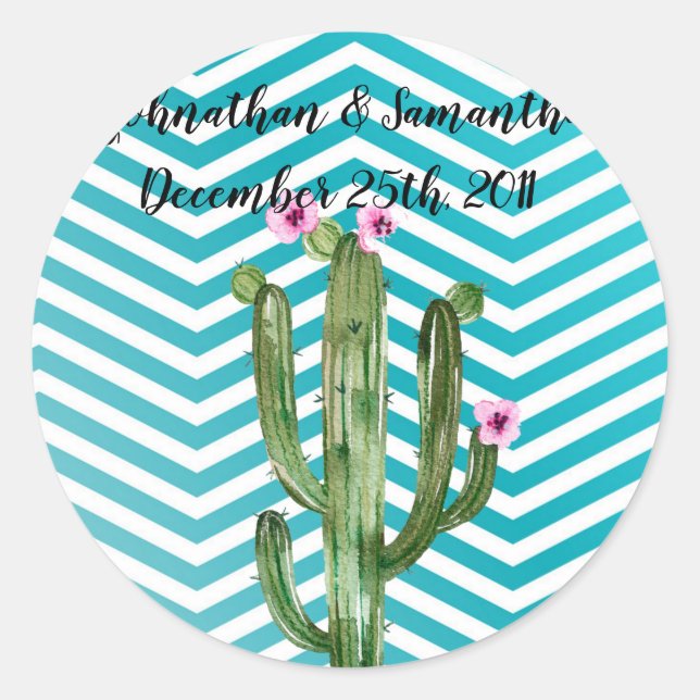Adesivo 20 - 1,5" Favor Stickers Boho Cactos Cactus Sucrua (Frente)