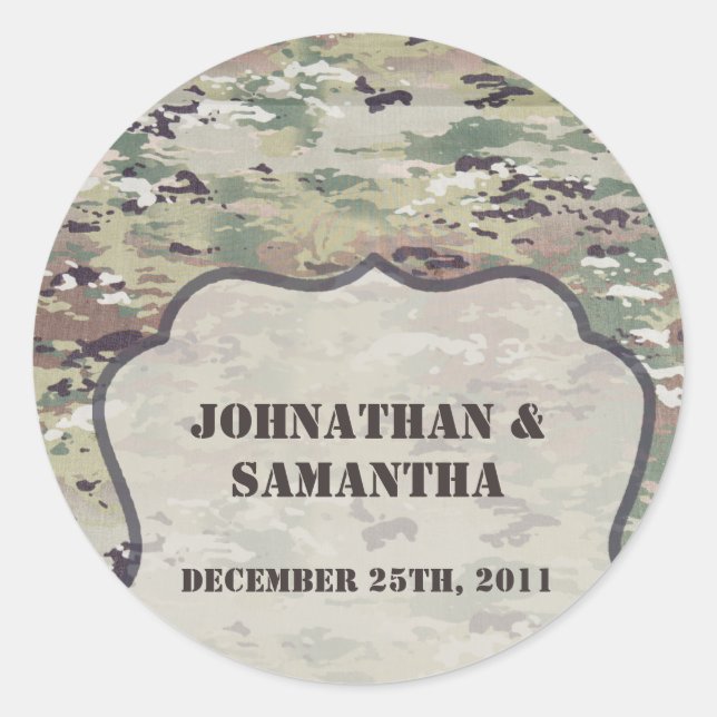 Adesivo 20 - 1,5" Favor Stickers Exército OCP Camo Uniform (Frente)