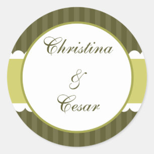 Adesivo 20 - 1,5" Favor Stickers Martini Olives Green Stri