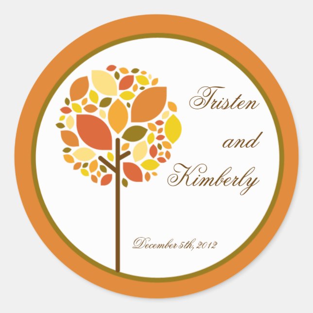 Adesivo 20 - 1,5" Favor Stickers Moderno outono Queda (Frente)