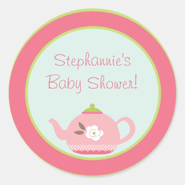 Adesivo 20 - 1,5" Favor Vinhetas-Pão-Rosa do Partido Tea (Frente)