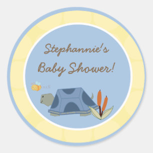 Adesivo 20 - 1,5" Favor Vinhetas Pulando Tartaruga Sapo