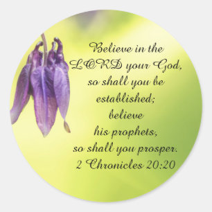 Adesivo 20:20 das crónicas do texto 2 da bíblia
