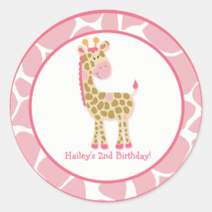 Adesivo 20 Cupcake Personalizável Toppers Jungle Giraffe