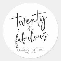 20 e fabulosa Festa de aniversário minimalista