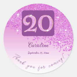 Adesivo 20, Obrigados de aniversário