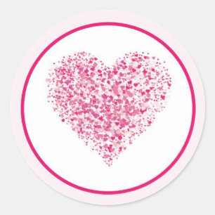 Adesivo 20 Rosas claro de Envelope de Casamento Cardíaco