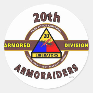 Adesivo 20o DIVISÃO BLINDADA "ARMORAIDERS "