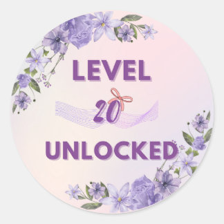 Adesivo 20th Birthday Sticker – level 20 unlocked