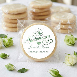 Adesivo 20th Emerald Wedding Anniversary Paper Plates