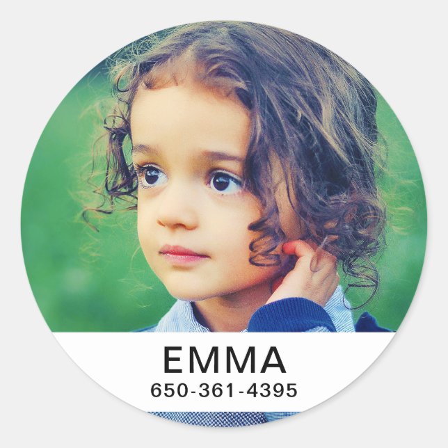 Adesivo 20x Pertencentes Rotula Sua Foto, Nome e Número (Frente)