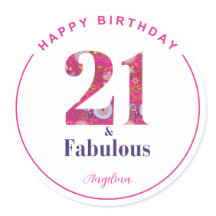 21 e aniversário de 21 anos fabuloso