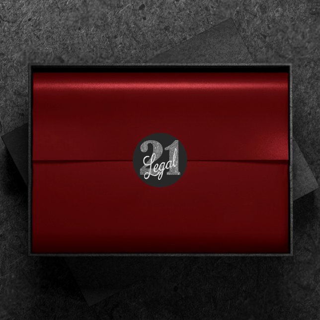 Adesivo 21 e jurídico | aniversário de 21 anos de folga de (Criador carregado)