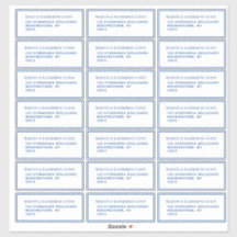 21 Modelo de endereço convidado cada 1,75 x 4,25 p