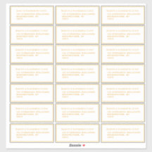 21 Modelo de endereço convidado cada 1,75 x 4,25 p