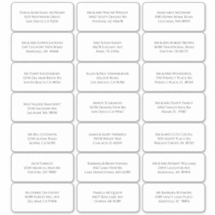 Adesivo 21 Nomes de Convidados Individuais Minimalistas Mo