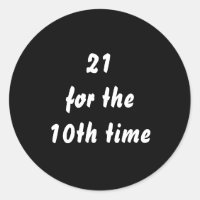 21 pela décima vez. aniversário de 30 anos. Preto