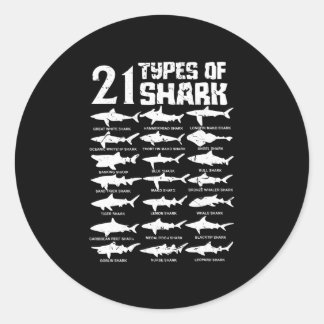Adesivo 21 tipos de presentes da biologia marinha de tubar