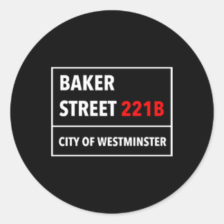 Adesivo 221B-Street Baker Style Of A London Uk W1 Street S