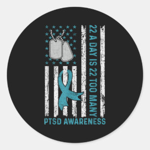 Adesivo 22 A Dia É 22 Veterano De Sensibilização Ptsd Dema