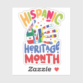 Adesivo 23.Patrimônio nacional hispânico Mês todos os país