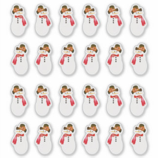 Adesivo 24 Piece Snowman Sticker