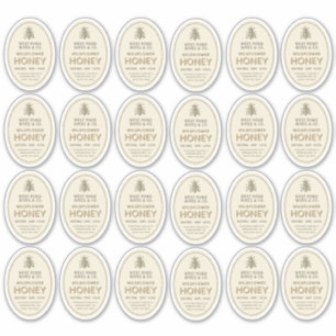 Adesivo (24) Rótulos de Jar de Mel de 2,75" x 2" de 8 onça