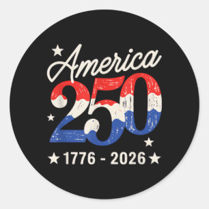 Adesivo 250º Aniversário 250 Americano 4 de Julho