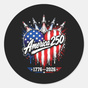 Adesivo 250º Aniversário 250 Anos Bandeira Aamerica EUA