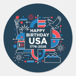 Adesivo 250º aniversário da América