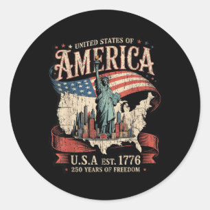 Adesivo 250º Aniversário Da América EUA Est 1776-2026