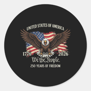 Adesivo 250º Aniversário Estados Unidos 1776 2026