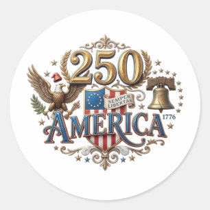 ADESIVO 250º ANIVERSÁRIO EUA