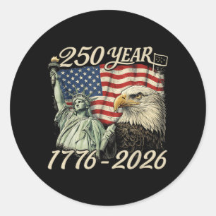 Adesivo 250º Aniversário EUA 250 Anos Americano 4 de Julho