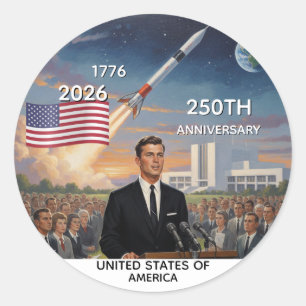 Adesivo 250º Aniversário EUA, Bandeira Americana / Patriót