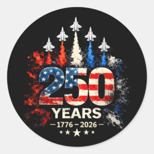Adesivo 250º aniversário EUA patriótico 250 anos americano
