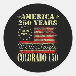 Adesivo 250 América Colorado 150 Anos Bandeira Americana