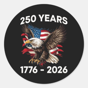 Adesivo 250 Aniversário EUA Águia Patriótica 250º Independ