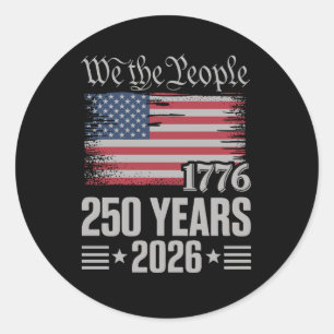 Adesivo 250 Anos 1776 2026 250º Aniversário 4 De Julho