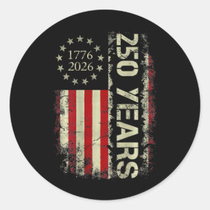 Adesivo 250 Anos 1776-2026 250º Aniversário Bandeira EUA H