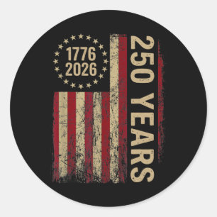 Adesivo 250 Anos 1776-2026 250º Aniversário Bandeira EUA N