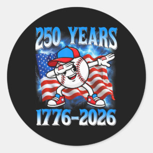 Adesivo 250 Anos 1776 2026 250º Baseball Bandeira American