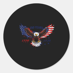 Adesivo 250 anos 1776–2026 águia americana bandeira patrió