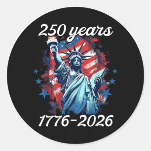 Adesivo 250 Anos 1776 2026 Aniversário de 250 anos 4 de ju