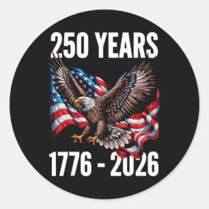 Adesivo 250 Anos 1776-2026 Bandeira Águia Patriótica 2026