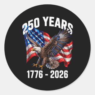 Adesivo 250 Anos 1776-2026 Bandeira Águia Patriótica 2026 