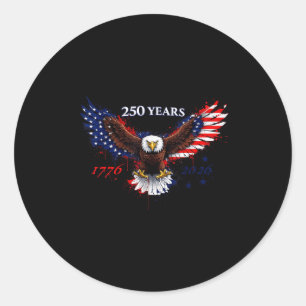 Adesivo 250 anos 1776–2026 bandeira patriótica águia ameri